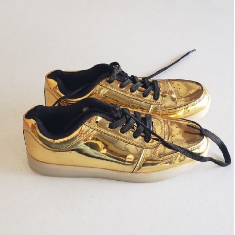 LEDZ gold shoes